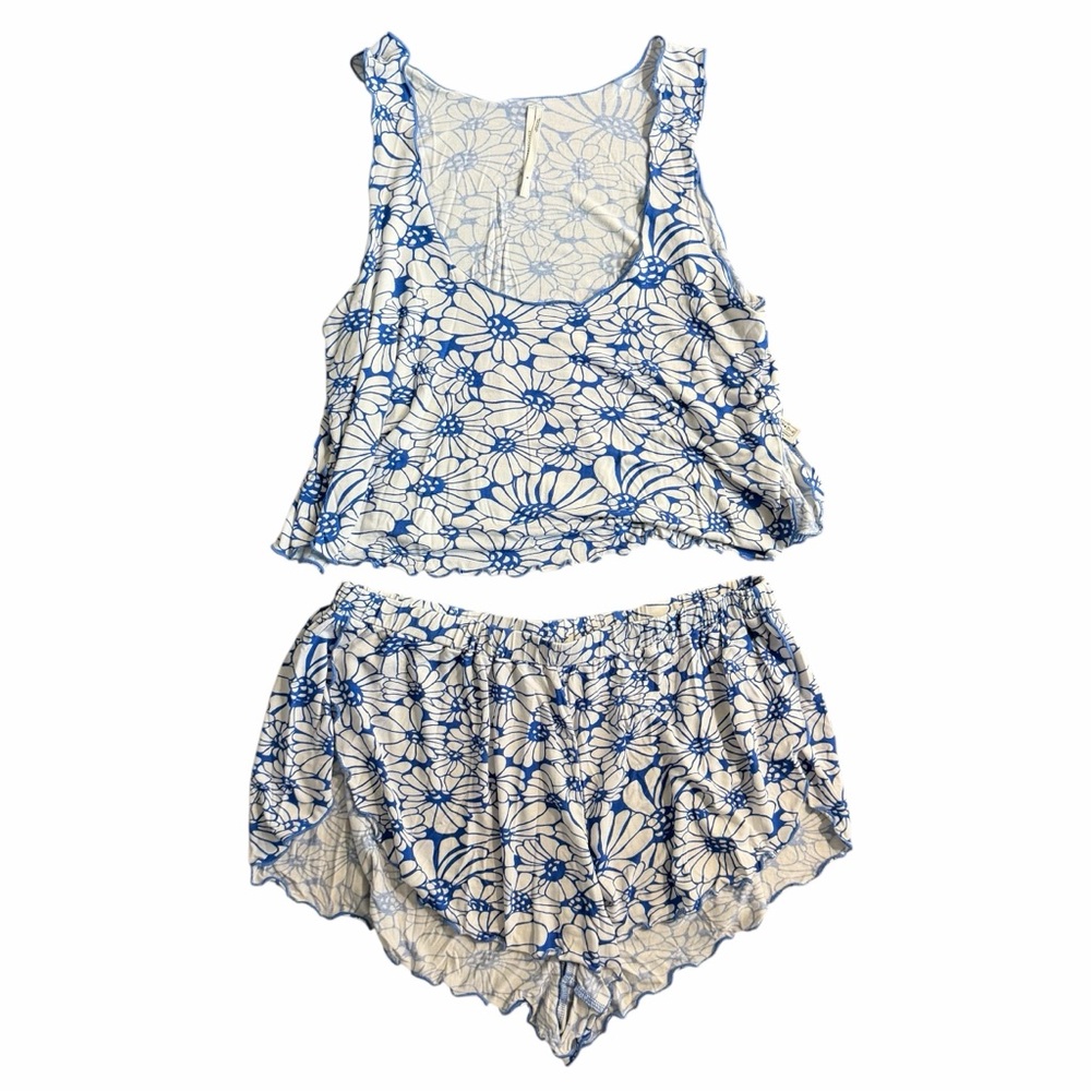 Anthropologie Floral Pajamas Lounge Set Size Medium